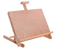 U.S. Art Supply Solid Studio Adjustable Wood Tabletop Artist Easel