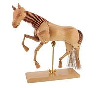 U.S. Art Supply Wooden 8" Horse Artist Drawing Manikin Articulated Mannequin