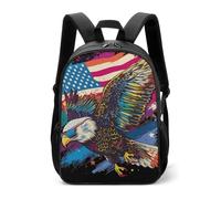 U.S. Bald Ea-gle Casual Daypack Daily Backpacks Travel Shoulder Bag with Adjustable Straps for Women Men