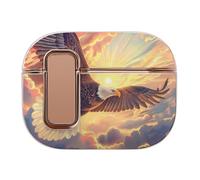 U.S Bald Eagle Flying Eagle Headphone Case Compatible with Airpod Pro 2 Protective Cover Cute Hard Case