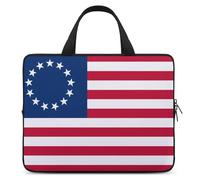 U.S. Betsy Ross Flag Laptop Sleeve Bag with Handle 10inch | Notebook Carrying Case Briefcase Protective Cover for Business Travel