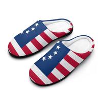 U.S. Betsy Ross Flag Women's Cotton Slippers | House Slippers Memory Foam Washable Slip On Indoor Outdoor Home Shoes