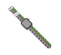 U.S. Brazil Flag Silicone Watchband Compatible with IWatch Classic Replacement Strap Soft Wristbands for Men Women 38mm/40mm