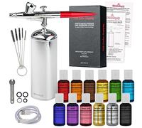 U.S. Cake Supply - Complete Cordless Handheld Airbrush Cake Decorating System, Professional Kit with a Full Selection of 12 Vivid Airbrush Food Colors - Decorate Cakes, Cupcakes, Cookies & Desserts