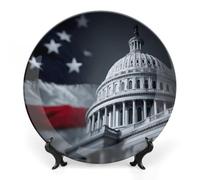 U.S. Capitol Building Ceramic Decorative Plate 6-10 Inch Round