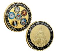 U.S. Capitol House of Representatives Challenge Coin Double-Sided Great Military Tribute Collectible with Enamel Highlights Patriotic Commemorative Gift for Veterans & American History Enthusiasts