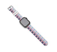 U.S. Chicago City Flag Silicone Watchband Compatible with IWatch Classic Replacement Strap Soft Wristbands for Men Women 38mm/40mm