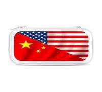 U.S. China Flag Portable Carrying Case for Switch Protective Travel Hard Shells Game Card Storage Pouch Bag