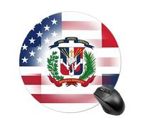 U.S. Dominican Republic Flag Round Mouse Pad for Office Home
