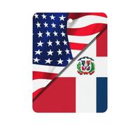 U.S. Flag And Dominican Republic Flag Car Air Freshener Hanging Square | Ocean Long Lasting Paper Scent for Car Home Lightweight Easy To Hang