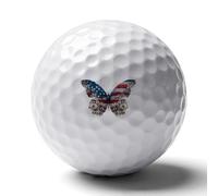 U.S. Flag Butterfly Daisy Flower Custom Golf Ball Soft Practice Golf Balls Performance Distance And Speed for Indoor Outdoor