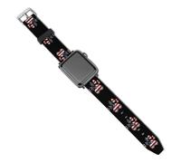 U.S Flag Dog Printed Watch Band Leather Replacement Watch Strap Bands for Men Women Sports