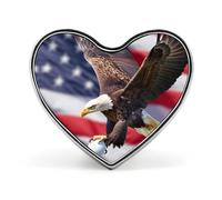 U.S Flag Eagle Golf Ball Heart Shape Badge Button Pins Brooches