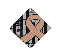 U.s. Flag Endometrial Cancer Awareness Car Air Freshener Aromatherapy Tablets Hanging Scented Cards for Rooms Bathrooms Wardrobe Rhombus