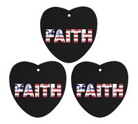 U.S. Flag Faith Car Air Freshener 3-pack Aromatherapy Tablets Hanging Scented Cards for Rooms Bathrooms Wardrobe Love form