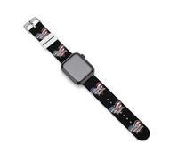 U.S Flag Family Freedom Silicone Watch Band Replacement Watch Straps Adjustable Sport Wristband for Women Men 42mm/44mm