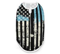 U.S Flag Fishing Vintage Fisherman Dog Shirt Pet Clothes Summer T-Shirts Sleeveless Tank Top for Small Puppy Cat