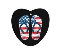 U.S Flag Flip Flops Car Air Freshener Hanging Aromatherapy Tablets Car Accessories Rearview Mirror Pendant Decor