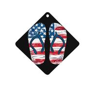 U.S Flag Flip Flops Car Air Freshener Hanging Aromatherapy Tablets Car Accessories Rearview Mirror Pendant Decor