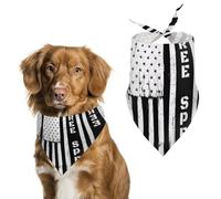 U.S. Flag Free Speech Cute Dog Bandanna Scarf Printed Adjustable Triangle Pet Kerchief for Dogs And Cats