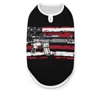 U.S Flag Guns Military Dog Shirts Pullover Pet Vest T-shirts for Small Medium Dogs & Cats