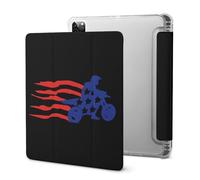 U.S. Flag Motocross Slim Tablet Cases Compatible with iPad Series With Pencil Holder Protective Cover Compatible with IPAD Pro 2020 （11in）