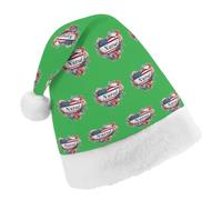 U.S. Flag Nursing Nurse Funny Christmas Hat Unisex Santa Hats Holiday Xmas Cap Classic for New Year Party Decor