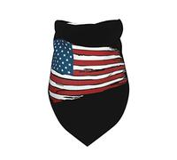 U.S Flag Patriotic Military Army Summer Dog Bandanas Boy Bulk Pet Scarf Adjustable Soft Triangle Bibs Accessories for Small Medium Large Puppy Cats