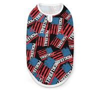 U.S. Flag Pickleball Dog Clothes Fashionable Sleeveless Pet Vest Puppy Breathable Shirts for Small Medium Dogs Cat XL