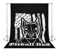 U.S. Flag Pit-bull Dad Photo Studio Backgrounds Black Photography Backdrop for Portrait Video Shooting Live 56"x98"