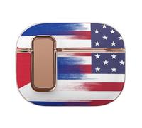 U.S. Flag with Cuba Flag Headphone & Earphone Cases Compatible with Airpod Pro Scratch-Resistant PC Protective Cover with Secure Buckle