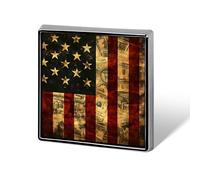 U.S. Flag with Dollar Signs Square Metal Brooches 1 Inch Decorative Badges Exquisite Decorations Pins for Clothing