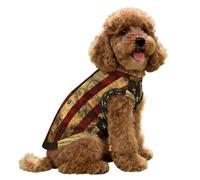 U.S. Flag with Dollar Signs Summer Dog Tank Top Vest Breathable Cooling Jacket Sleeveless Pet T-Shirt for Small Medium Pets