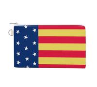 U.S. Flag with Red and Yellow Stripes Funny Coin Purse Portable Zipper Change Multifunctional Pouch Bag Gift for Men Women