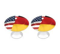 U.S. German Flag Cute Drawer Handles Colorful Drawers Knobs Stainless Steel Round Design for Kitchen Cabinets Dressers