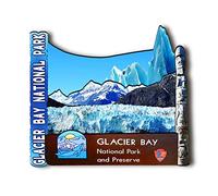 U.S. Glacier Bay National Park Wooden Magnet 3D Fridge Magnets Travel Collectible Souvenirs Decorations Handmade Crafts