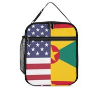 U.S. Grenada Flag Lunch Bag Insulated Bento Box Tote Bags Portable Lunchbag for Women Men Work Picnic