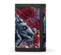 U.S. Independence Day Funny Trifold Wallet RFID Blocking Front Pocket Wallets with ID Window Gifts for Men Women