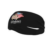 U.S. Independence Day Holding The American Flag Headbands Men Women Non Slip Wicking Sports Sweatband for Gym Basketball Yoga Hairbands
