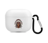 U.S. Indian Chief Headphone & Earphone Cases Compatible with Airpod 3 Scratch-Resistant TPU Protective Cover with Keychain