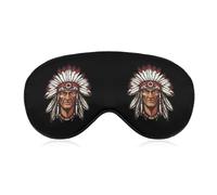 U.S. Indian Chief Lightweight Sleep Masks Funny Blocking Eye Mask for Sleeping with Adjustable Strap
