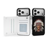 U.S. Indian Chief Mobile Phone Flip Cases Compatible with iPhone 17/17 Air/17 Pro/17 Pro Max Anti-Scratch Covers