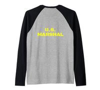 U.S. Marshal United States Marshals Service USMS BACK Side Raglan Baseball Tee