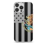 U.S. Mexico Flag TPU Mobile Phone Basic Cases Compatible with iPhone 13 Mini/13/13 Pro/13 Pro Max Anti-Scratch Covers