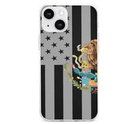 U.S. Mexico Flag TPU Mobile Phone Basic Cases Compatible with iPhone 13 Mini/13/13 Pro/13 Pro Max Anti-Scratch Covers