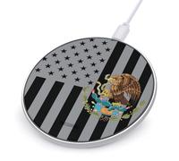U.S. Mexico Flag Wireless Charger 10W Fast Cell Phone Charging Compact Plastic Charging Pad
