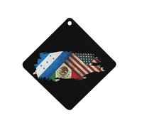U.S. Mexico Honduras Flag Car Aromatherapy Tablets Air Freshener Hanging Scented Cards for Rooms Bathrooms Wardrobe Rhombus