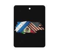 U.S. Mexico Honduras Flag Car Aromatherapy Tablets Air Freshener Hanging Scented Cards for Rooms Bathrooms Wardrobe Square