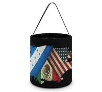 U.S. Mexico Honduras Flag Halloween Candy Tote Tricking Or Treating Bag Pumpkin Easter Eggs Bucket Best Party Gifts