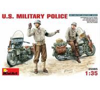 U.S. Military Police WWII Motorcycles + Figures Plastic Kit 1:35 Model Miniart